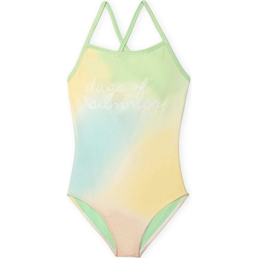 Crossback Swimsuit in Rainbow Sherbet