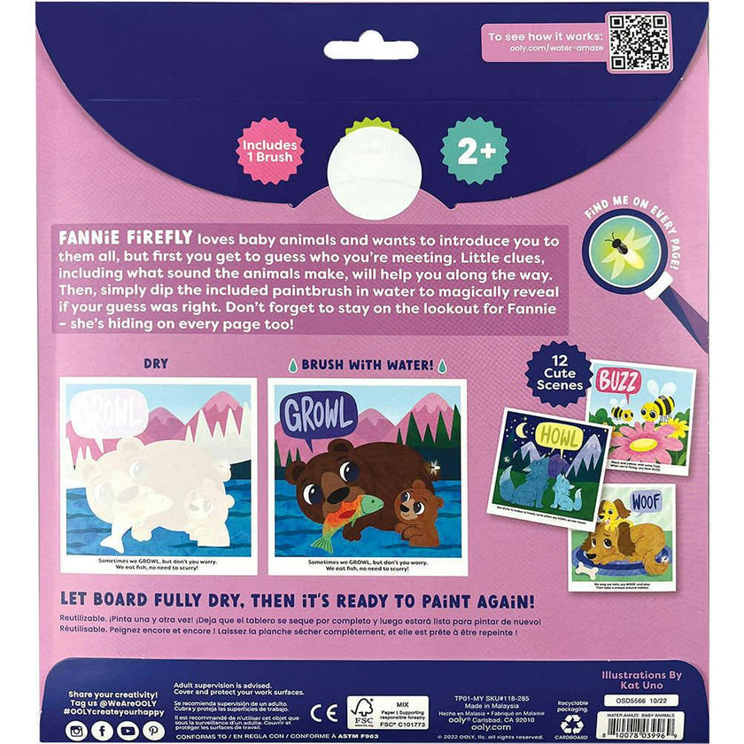 Water Amaze Water Reveal Boards - Baby Animals - 12 Boards