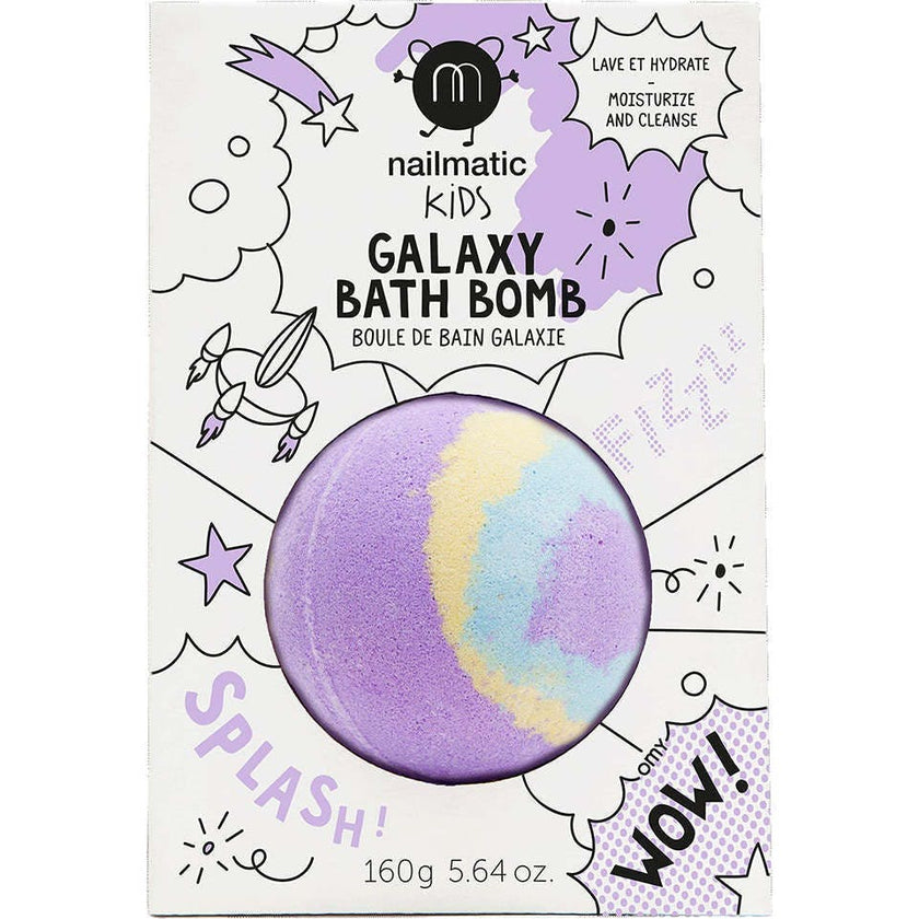 Bath Bomb for Kids GALAXY PULSAR Purple Yellow Blue
