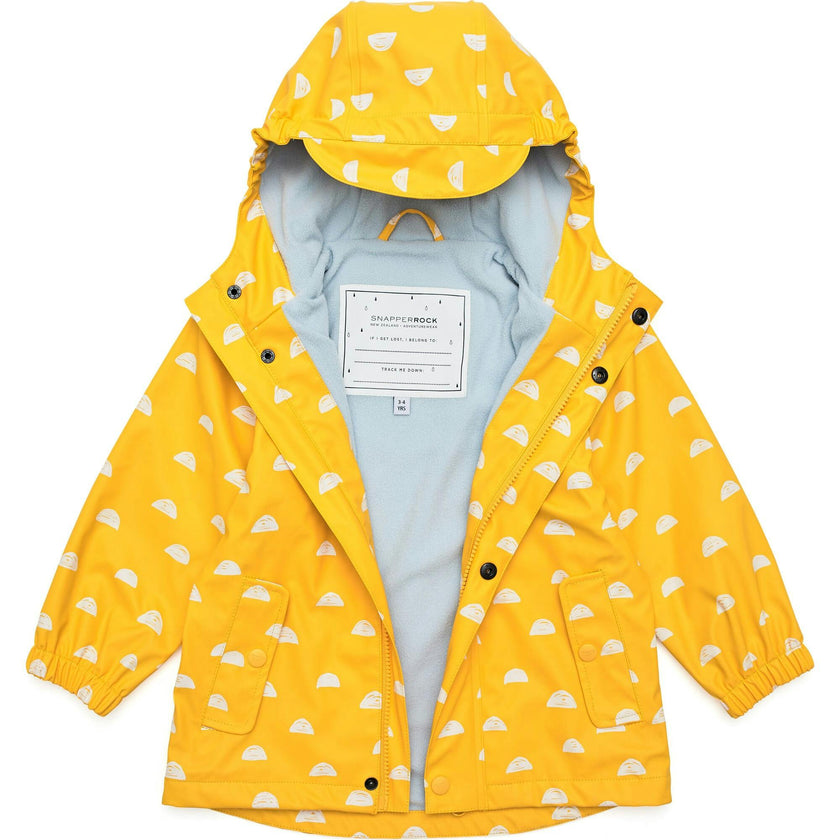 Recycled Waterproof Raincoat, Yellow