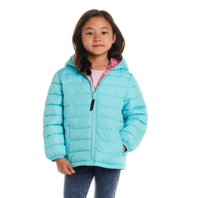Kids Printed Reversible Puffer Jacket