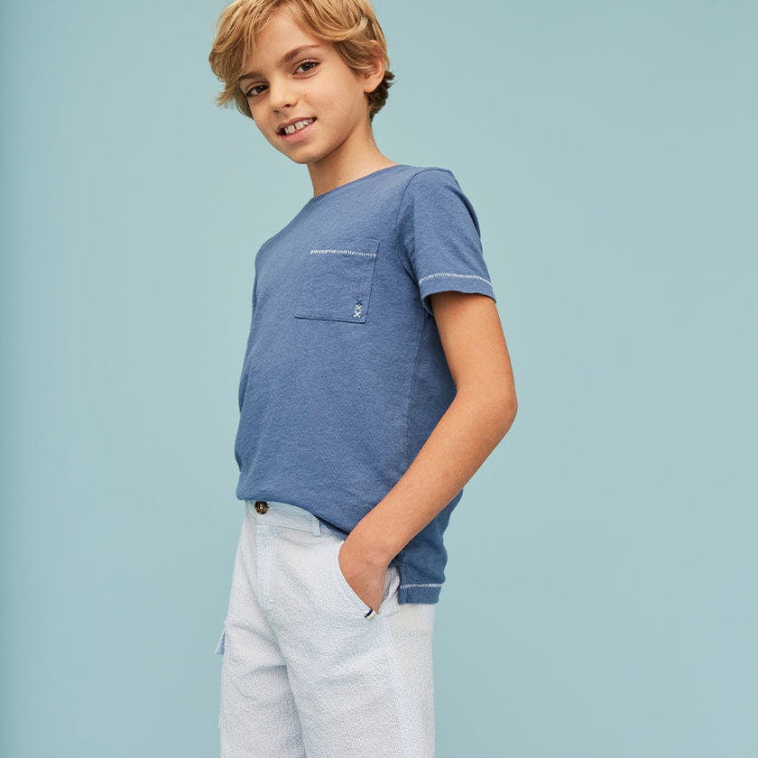 Seersucker Cargo Shorts