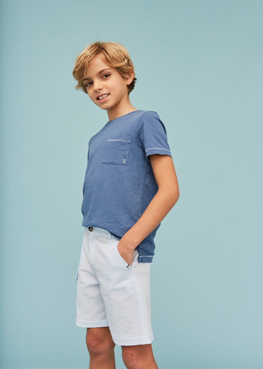 Seersucker Cargo Shorts