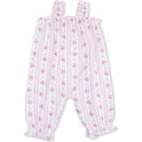 Winding Roses Stripe - Ruffly Strap Overall