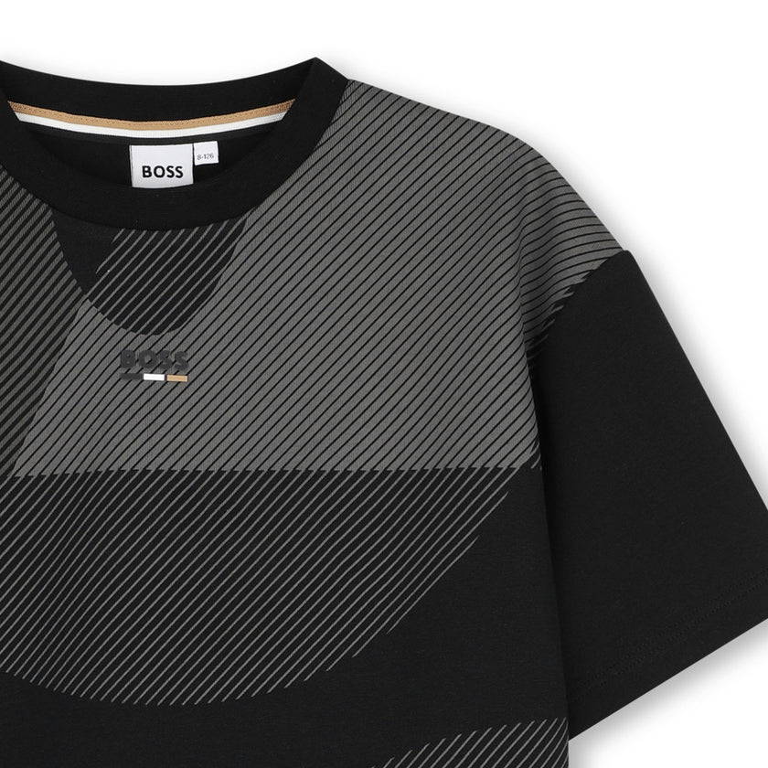 Black Geometric Pattern T-Shirt