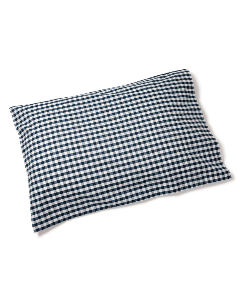 Luxe Premium Percale Bed Sheets in Navy Gingham