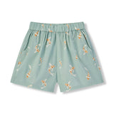Swimming Koi Collar Button-Up Shirt & Shorts Set
