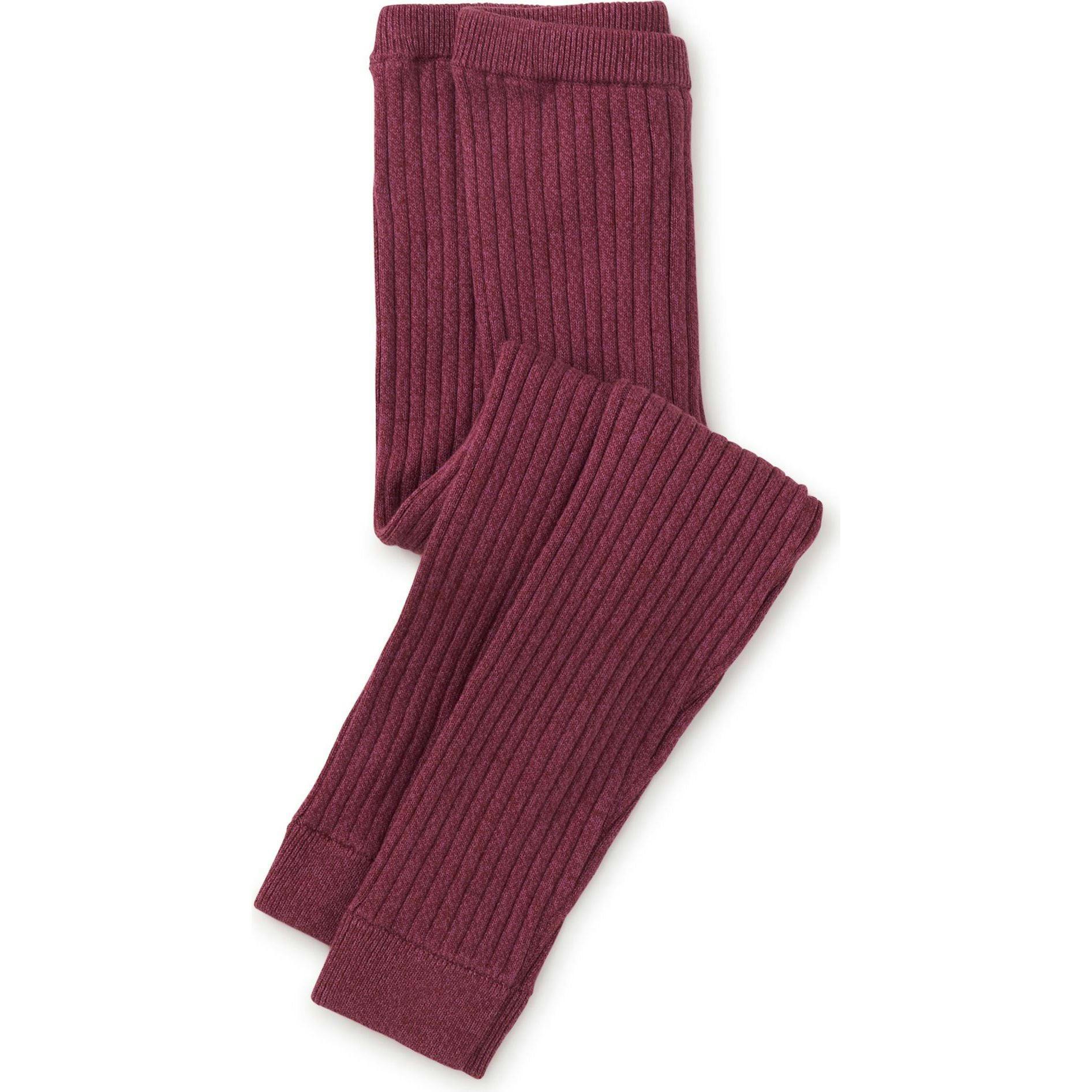 Marled Sweater Leggings, Red