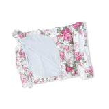 Cabbage Rose Stripe - Ruffle Blanket