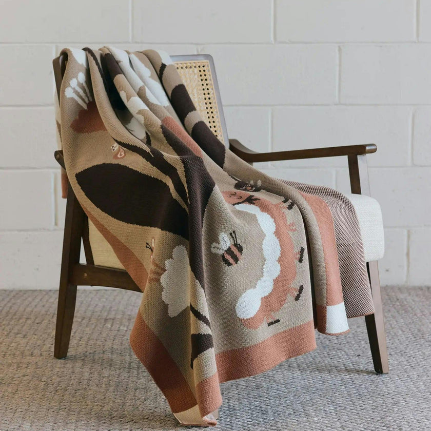 Bugs in Love Knit Blanket