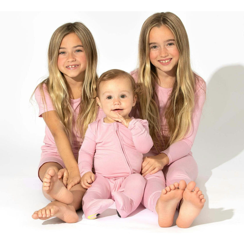 Dusty Rose Bamboo Kids Pajamas