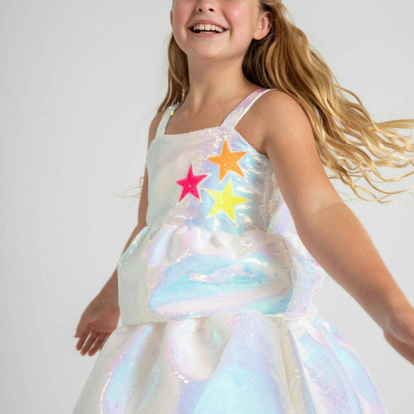 Tiered Stars Sequin Dress