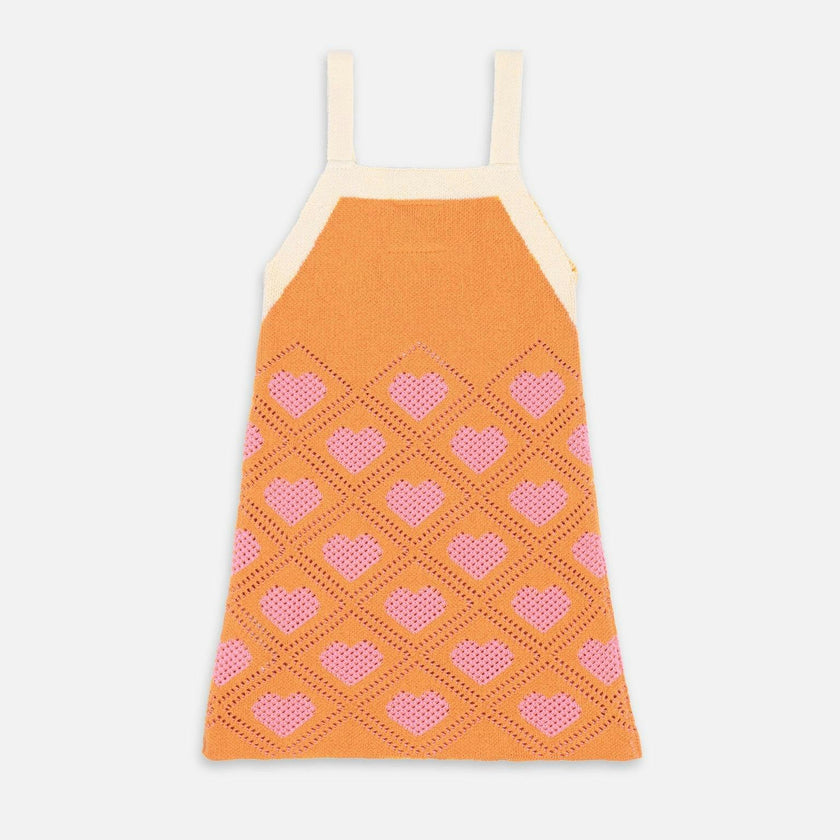 children's organic cotton dress – tangerine