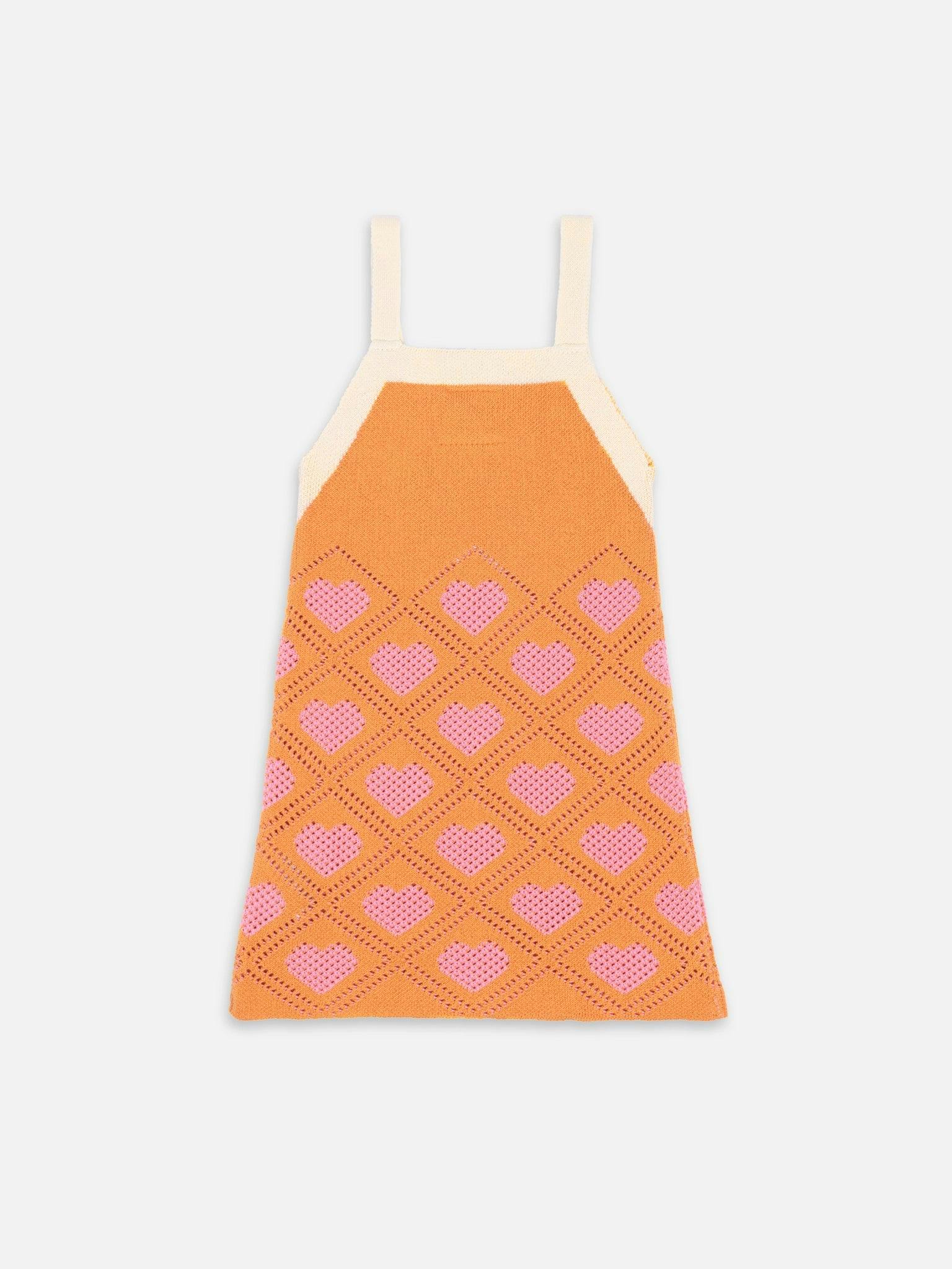 children's organic cotton dress – tangerine