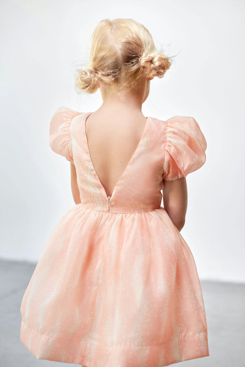 Fit & Flare Dress with Puff Sleeves