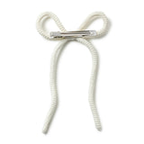 Halo Luxe Juliana Textured Knit Long Tail Clip - White