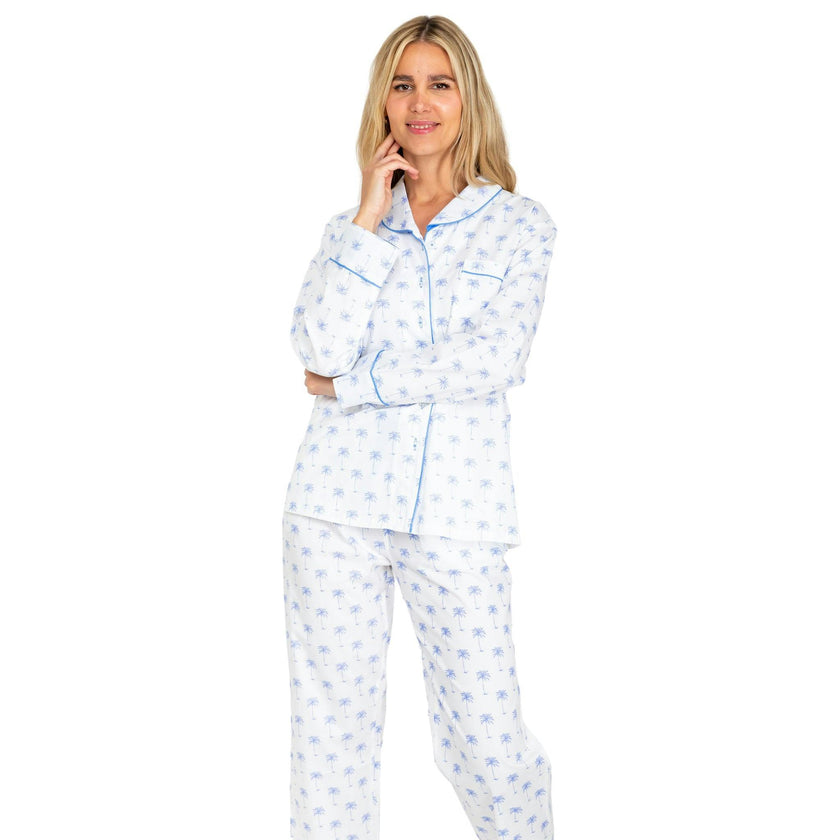 Women's Palm Tree Shirt & PJ Pant Set