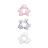 Pearl Bow Scrunchie Set
