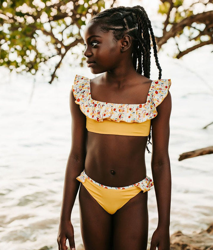 Elisa Bikini Sicilian Yellow And Lemon Print