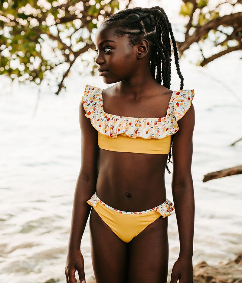 Elisa Bikini Sicilian Yellow And Lemon Print