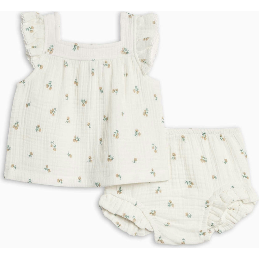 Colette Muslin Tank and Bloomer Set - Palmer Floral / Dune + Laguna