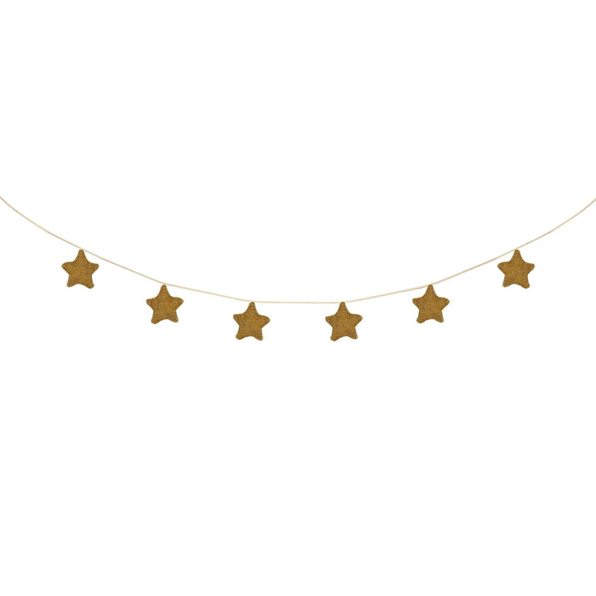 Gold Knitted Star Garland