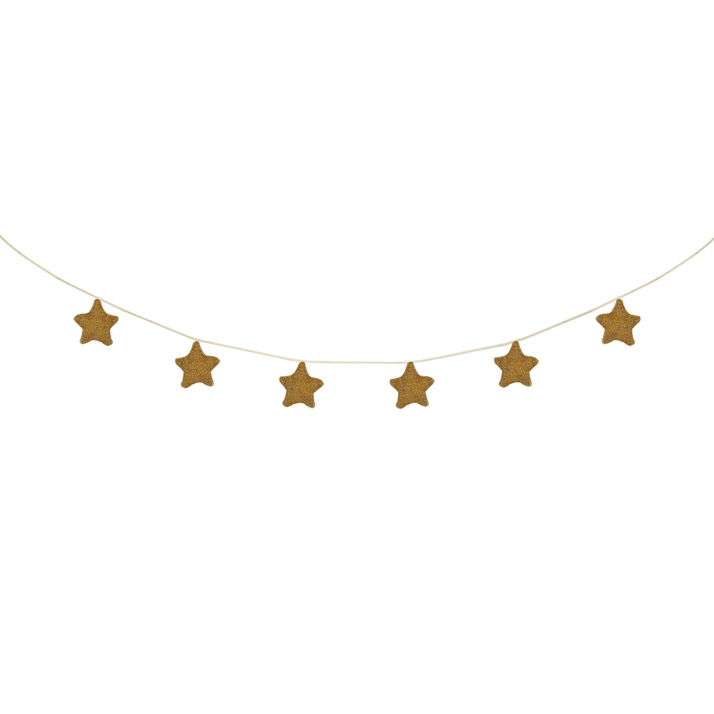 Gold Knitted Star Garland