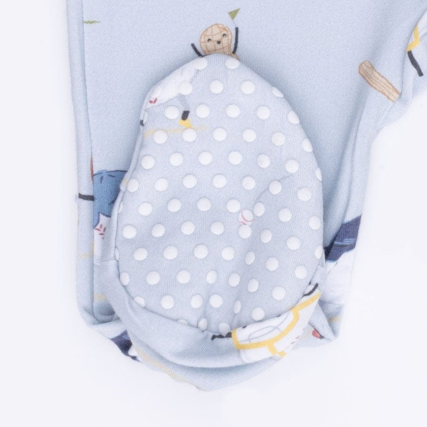 Baseballs Playing Baseball - 2 Way Zipper Footie