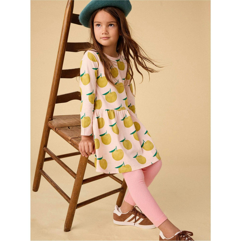 Long Sleeve Skirted Dress, Yellow