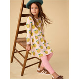 Long Sleeve Skirted Dress, Yellow