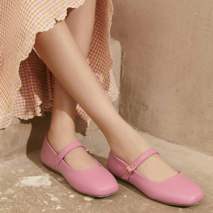 Mandy Rounded Square Toe Mary Janes