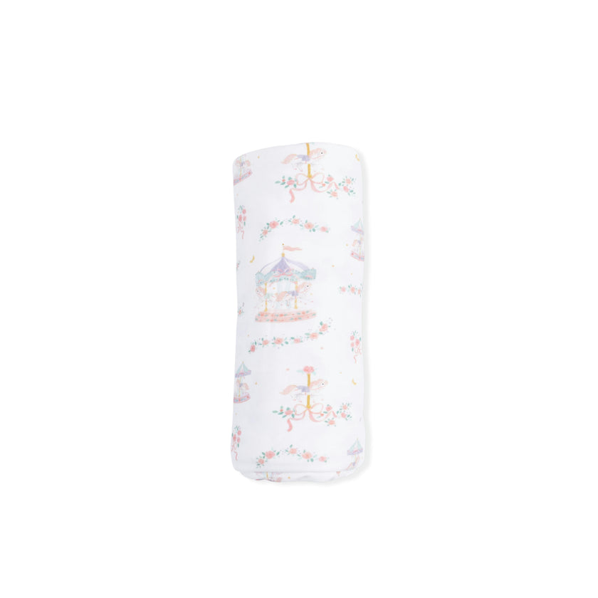 Carousel with Bows - Swaddle Blanket