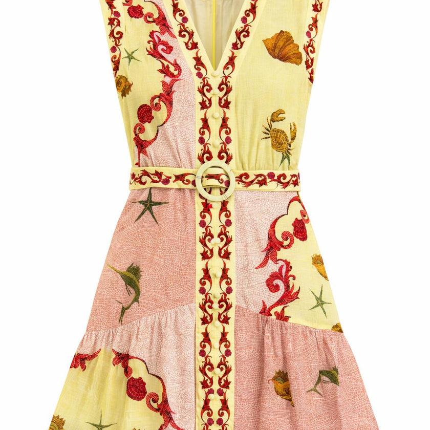 Ruby Blush Shell Mini Dress