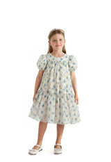 Blue Vienna Floral Dress