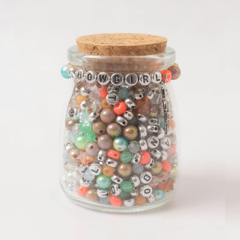 Showgirl Letter Bead Bracelet Making Bead Jar DIY Kit
