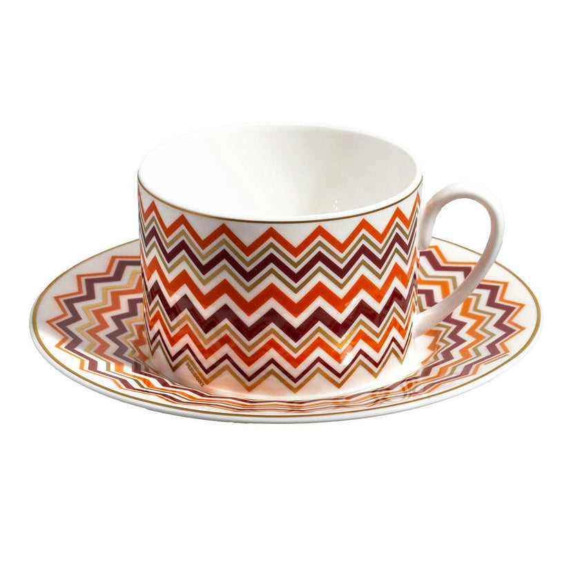 Tea Cup & Saucer Iconic Set of 2 In Luxury Box Diam. 3.3"