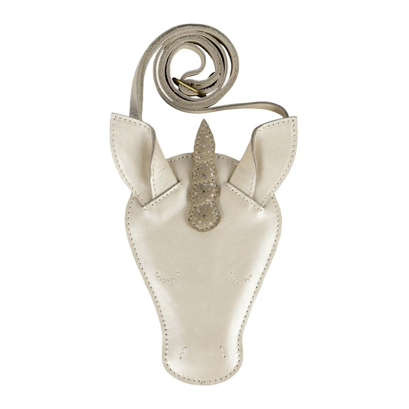 Blinc Purse | Unicorn | Off White Metallic Leather