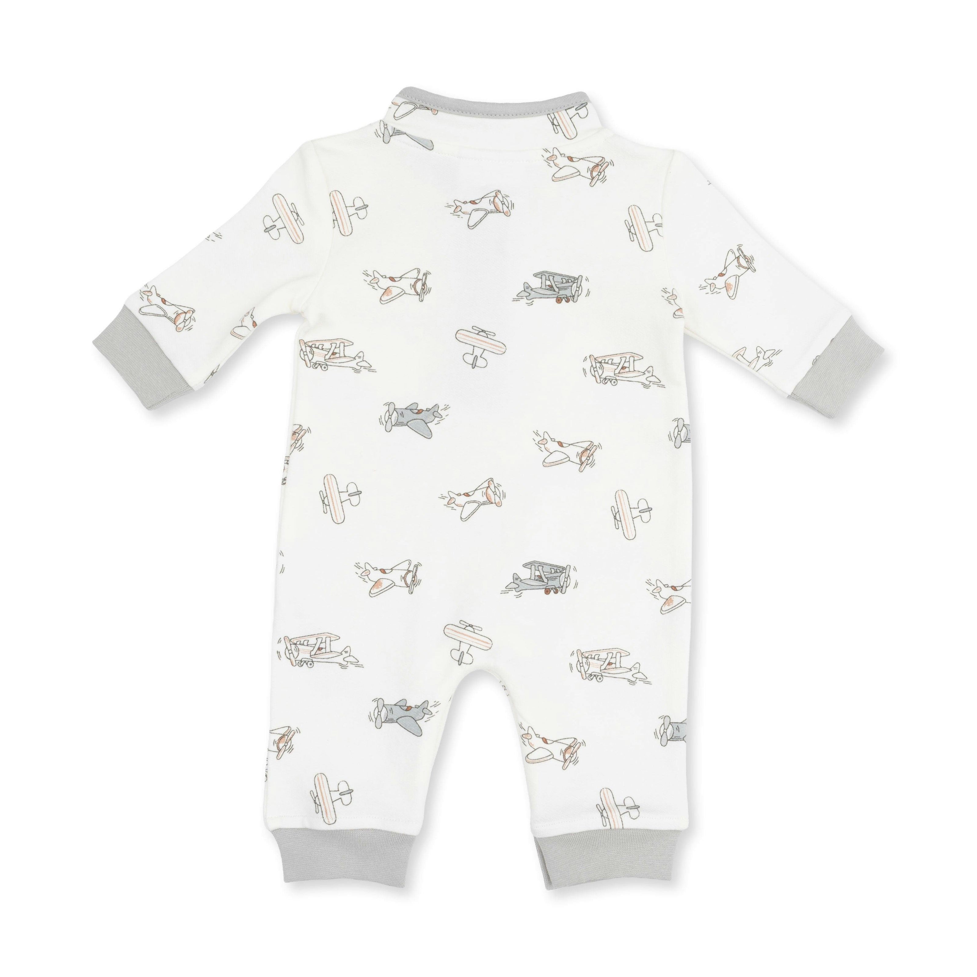Vintage Airplane Pilots - Zip Neck Romper