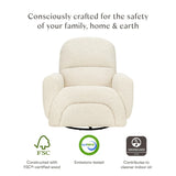 Babyletto Rainbow Recliner and Swivel Glider in Teddy Loop