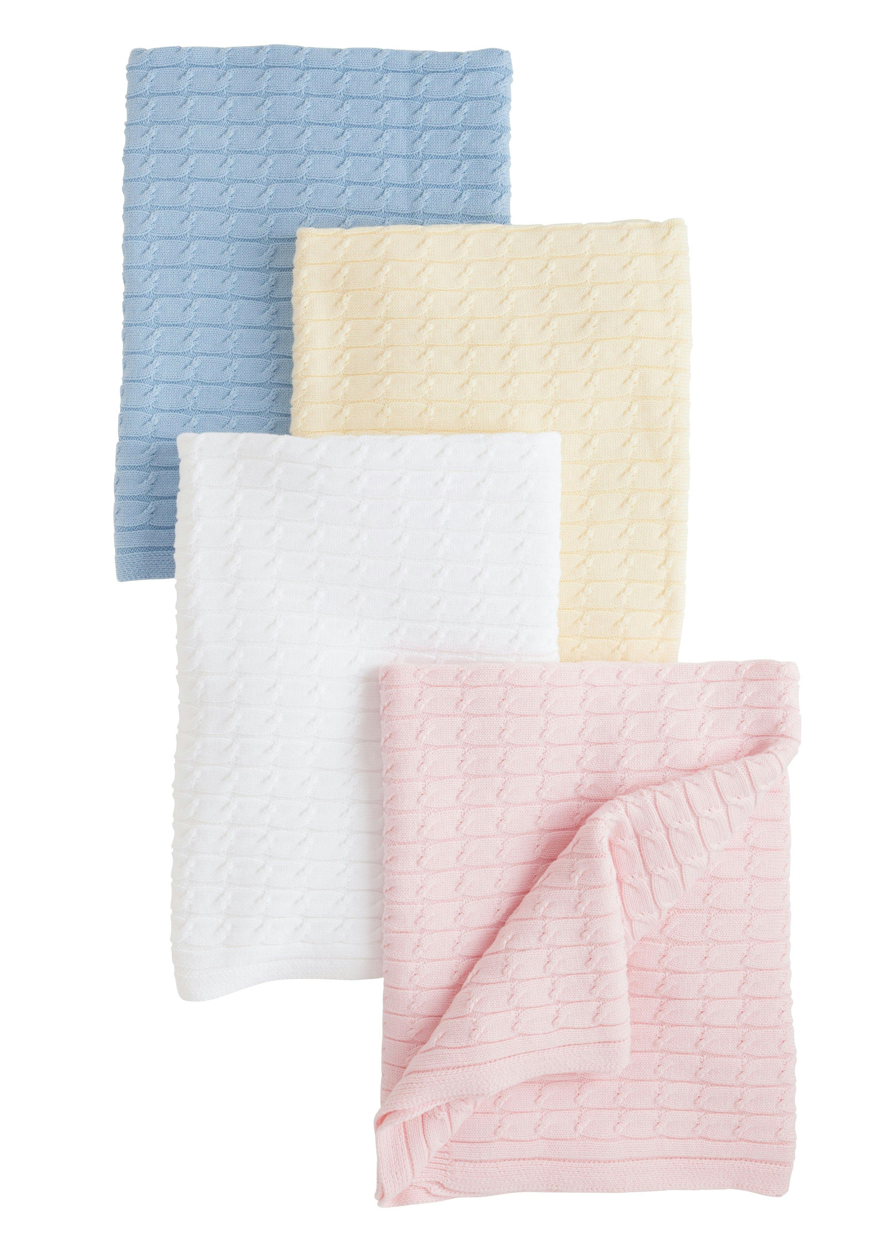 Cable Knit Blanket - Light Blue