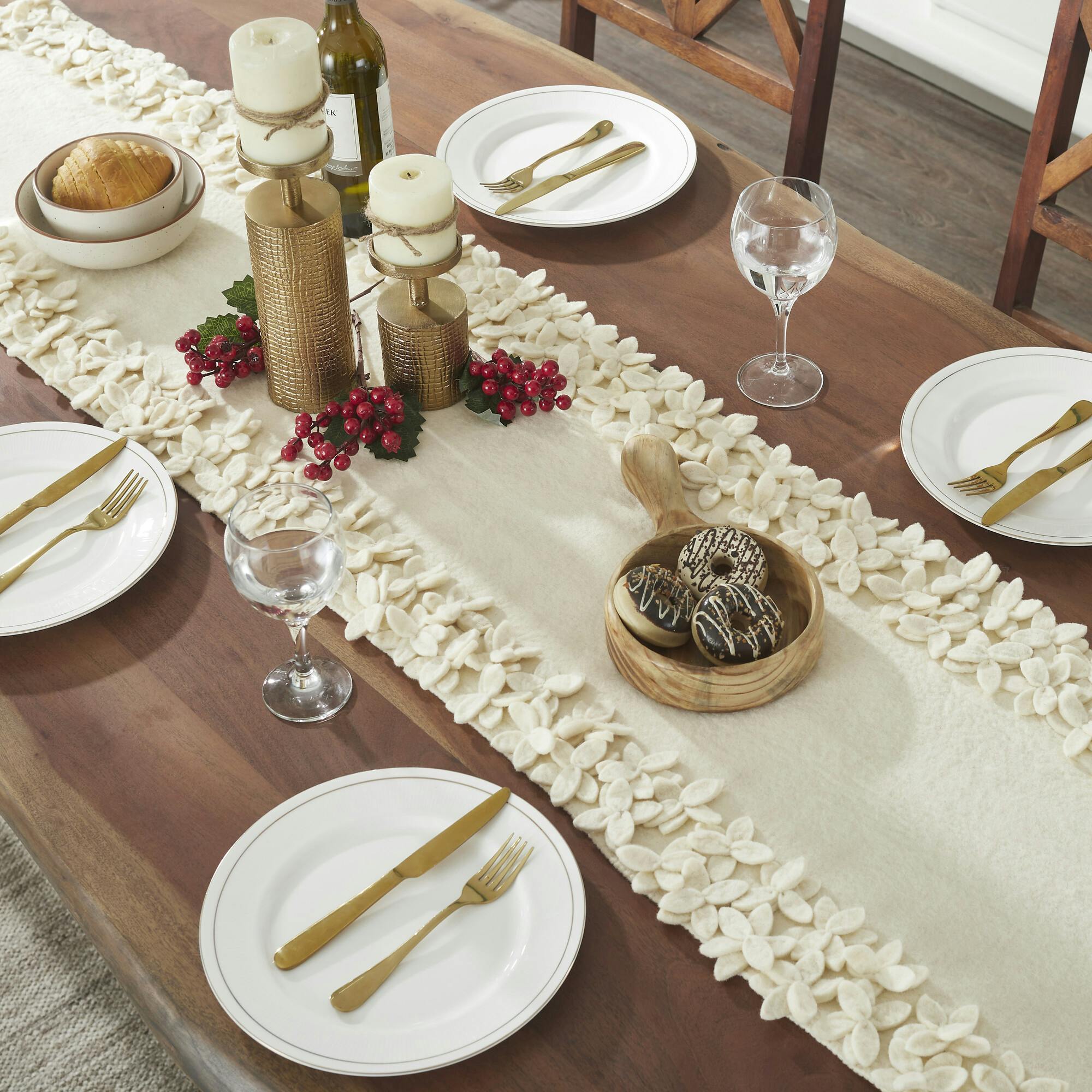 Wool Table Runner Border