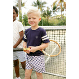 Harrison Sport Short - Navy Cross Plaid