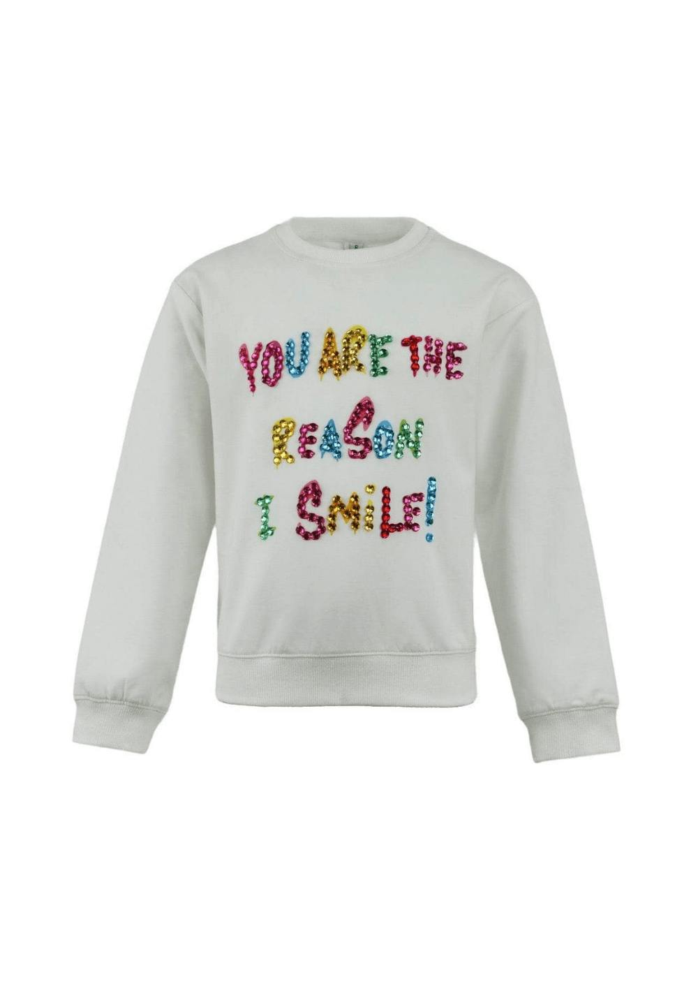 Women’s White You are The Reason I Smile Sweatshirt