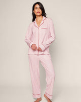 Women's Pima Pajama Set in Antique Red Ticking