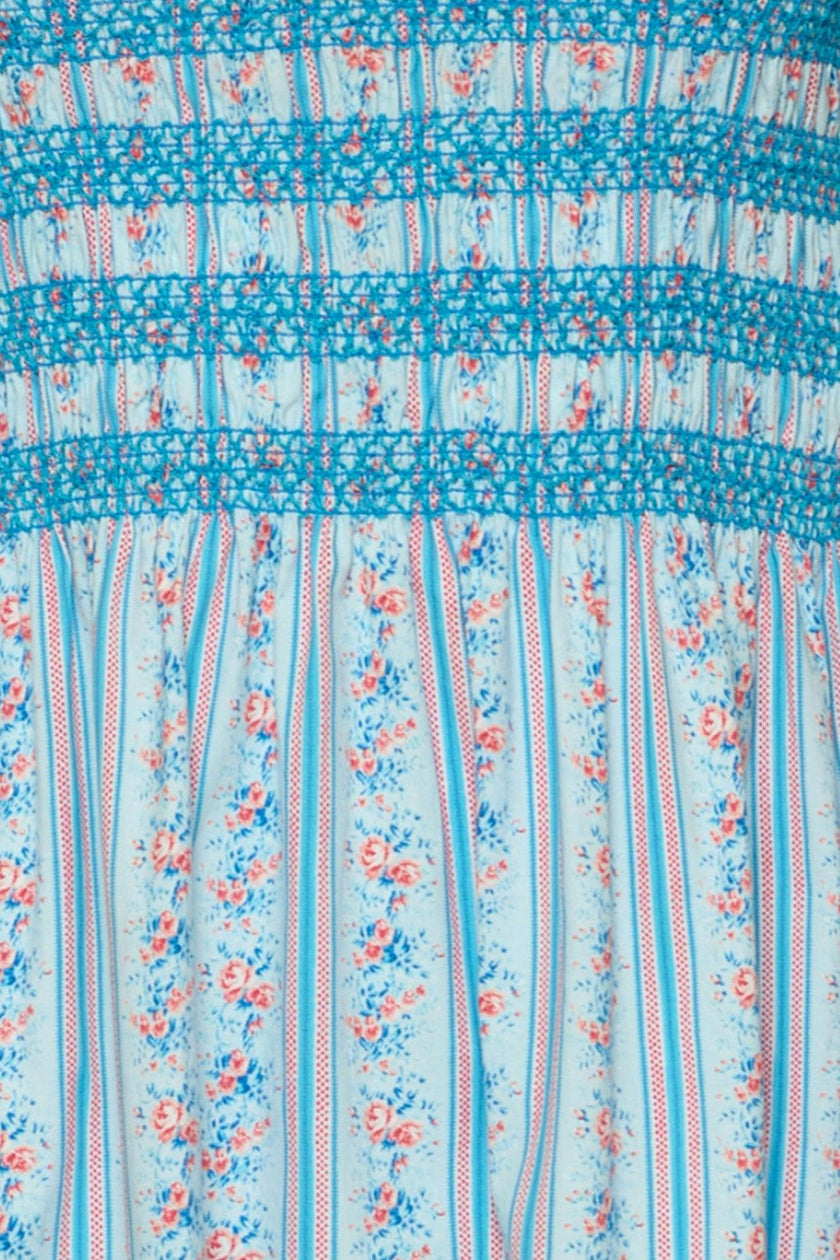 Sunday Best Dress in Rosette Linear Stripe
