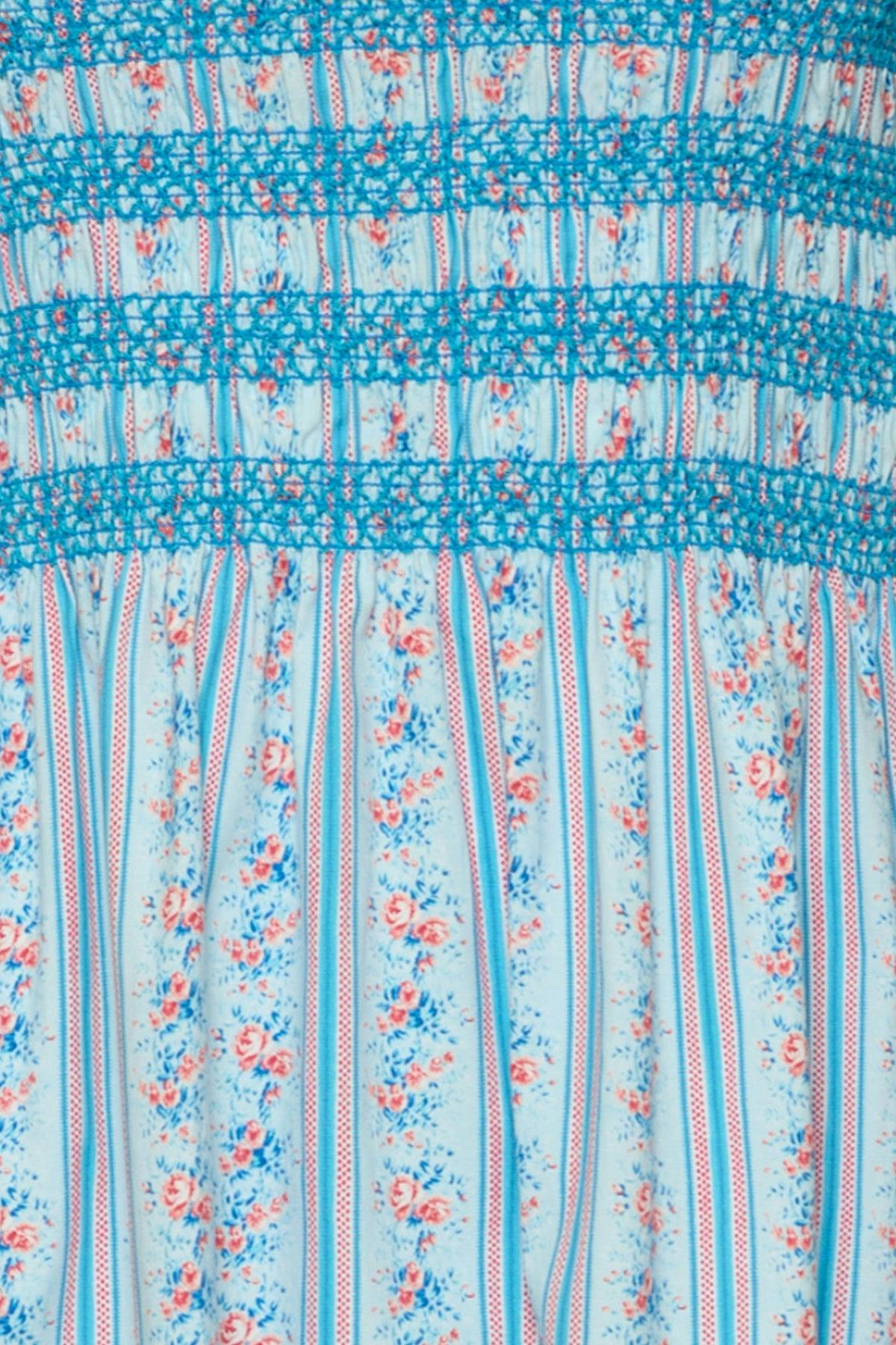 Sunday Best Dress in Rosette Linear Stripe