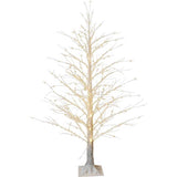 5-Foot White Birch Twinkle Warm White Fairy LED Twig Tree