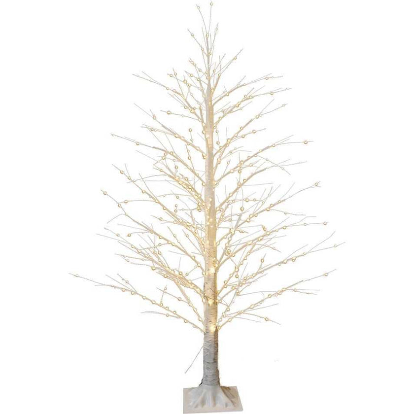 5-Foot White Birch Twinkle Warm White Fairy LED Twig Tree