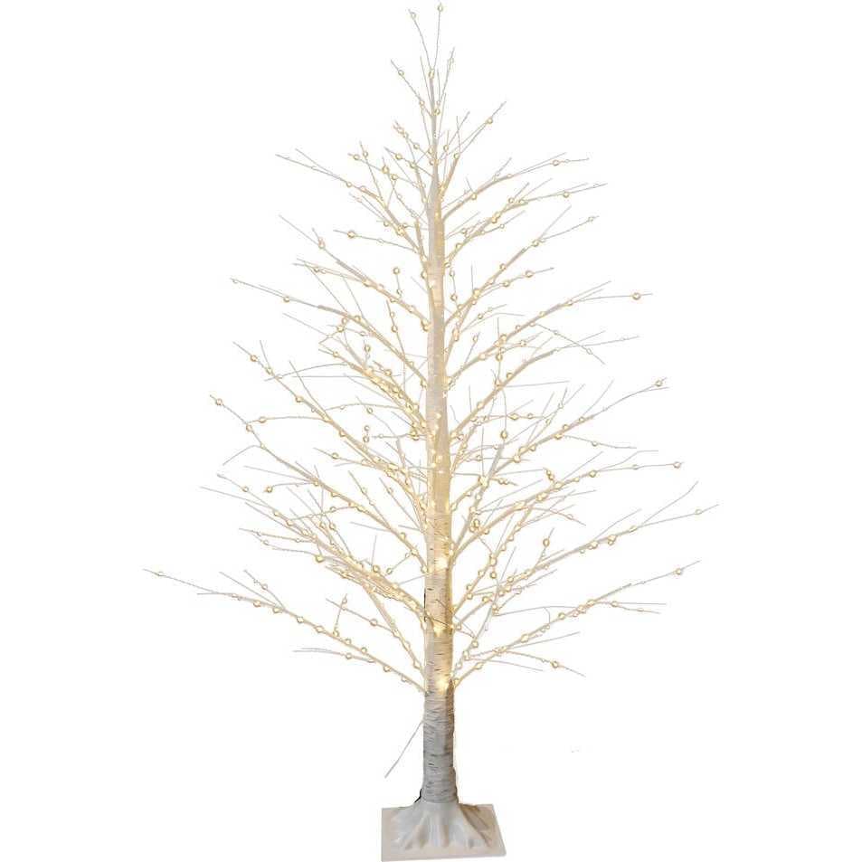 5-Foot White Birch Twinkle Warm White Fairy LED Twig Tree