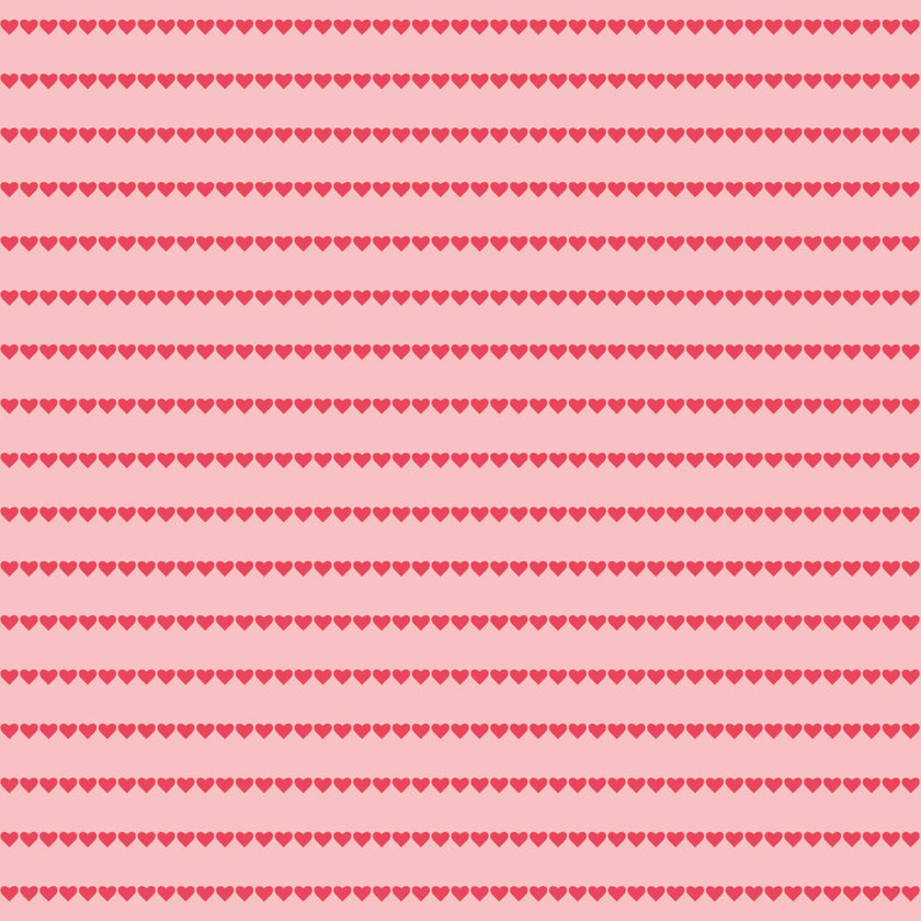 Puff Sleeve Tennis Dress in Pink & Red Heart Stripe